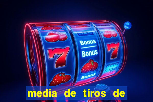 media de tiros de meta por jogo